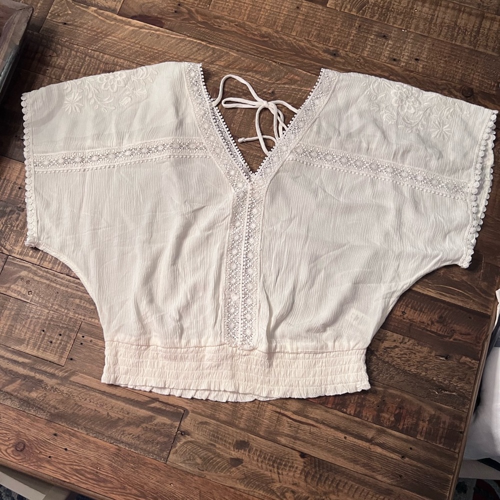 SELF❤️E Cropped wide sleeved summer blouse
